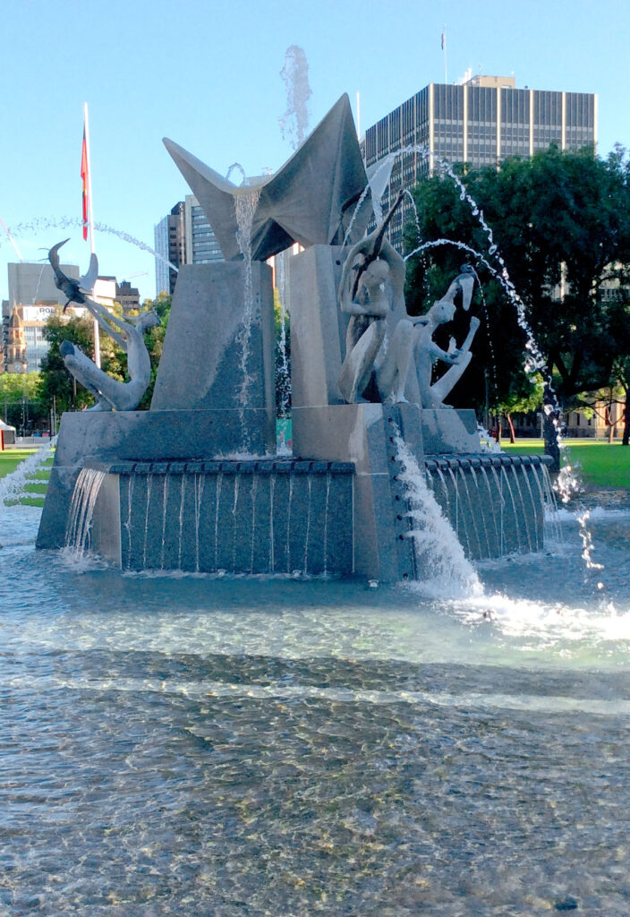 Victoria Square Fountain, a location for our Historical Adelaide Tours